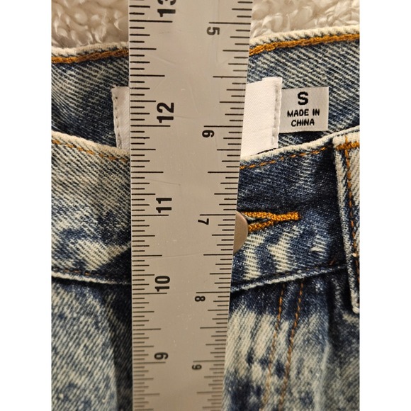 Blu Ivy Women Sz S Acid Wash Distressed Ripped Straight Leg Jeans #491 - Picture 6 of 9